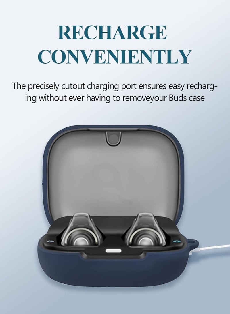 Silicone Protective Case for Soundcore by Anker C30i with Keychain Cover (Blue) - Image 3