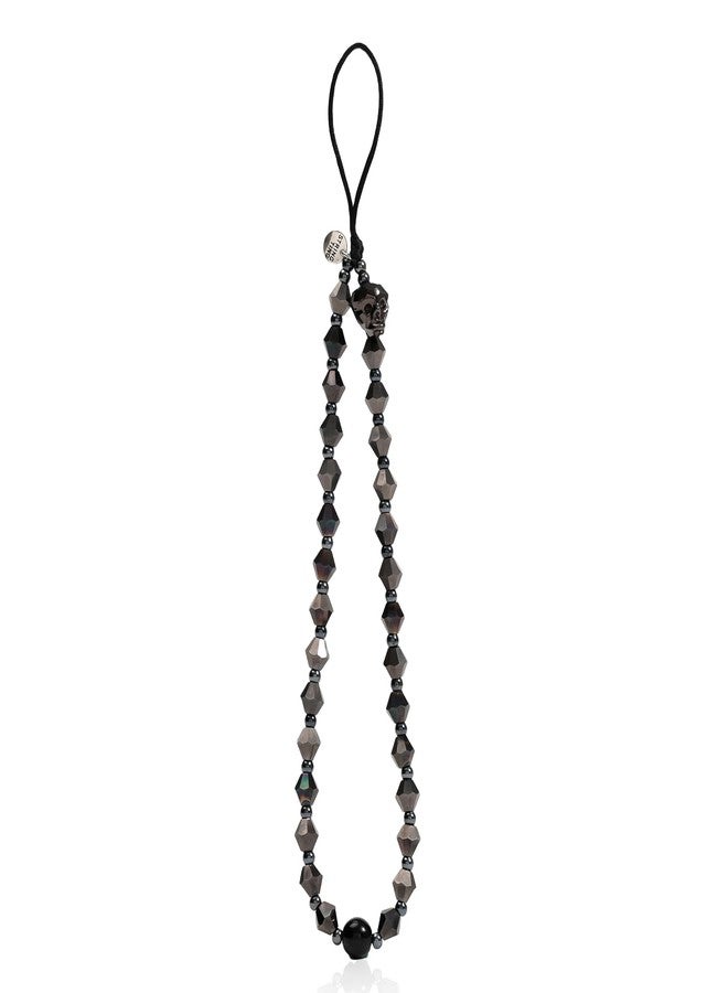 PHILOMENA Phone Charm Phone Wrist Strap Pearl Bracelet Wrist Strap, Hands-Free Phone Keychain Decoration for Purse Women Girls (Black) - Image 1