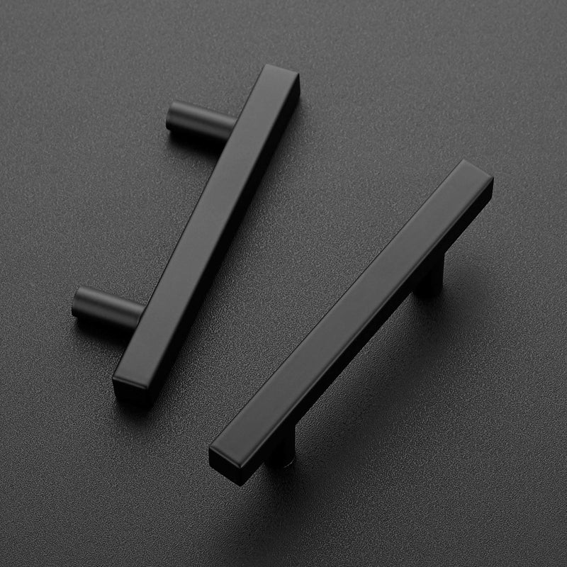 Ravinte 30 Pack 5 inch Square Cabinet Pulls Matte Black Stainless Steel Kitchen Drawer Pulls Cabinet Handles 5â€Length, 3â€ Hole Center - Image 2