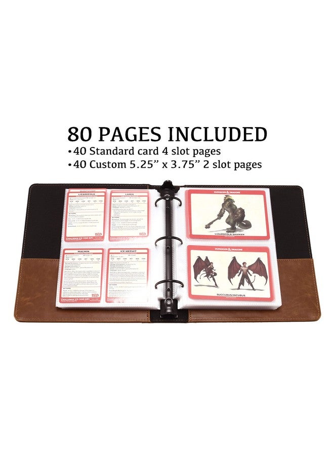 Forged Dice Co. Curiosities Cache Monster Card & Spellcard Organizer Binder With Pages Light Brown - Image 3