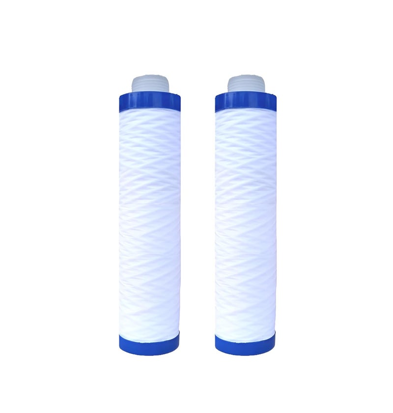 Pre Filter for Water Purifier 9 inch PP Yarn Wound Filter Threaded Candle Cartridge Compatible with AquaGuard Pre Filter LivPure Pre Filter lg and All Other Brands Pack of 2  - Image 1