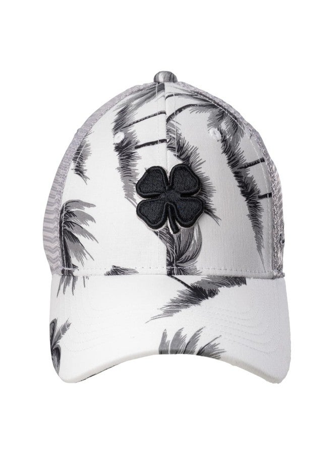 Black Clover Island Luck Hat - Trop 9 - Black/White/Grey Mesh - Adjustable - Image 1
