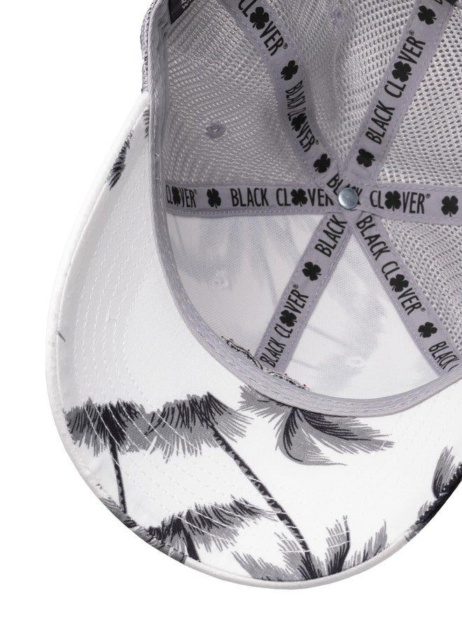 Black Clover Island Luck Hat - Trop 9 - Black/White/Grey Mesh - Adjustable - Image 4