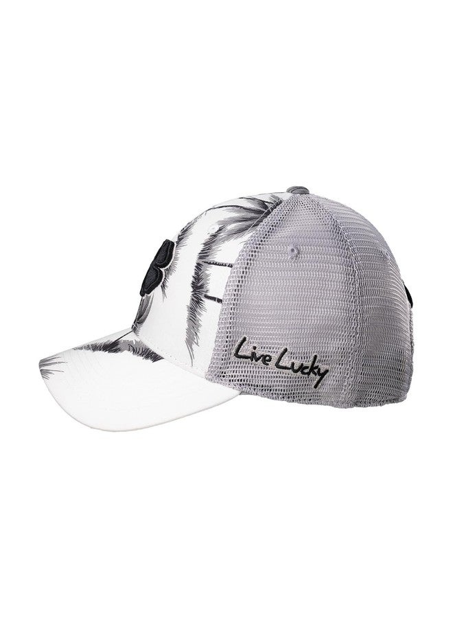 Black Clover Island Luck Hat - Trop 9 - Black/White/Grey Mesh - Adjustable - Image 3