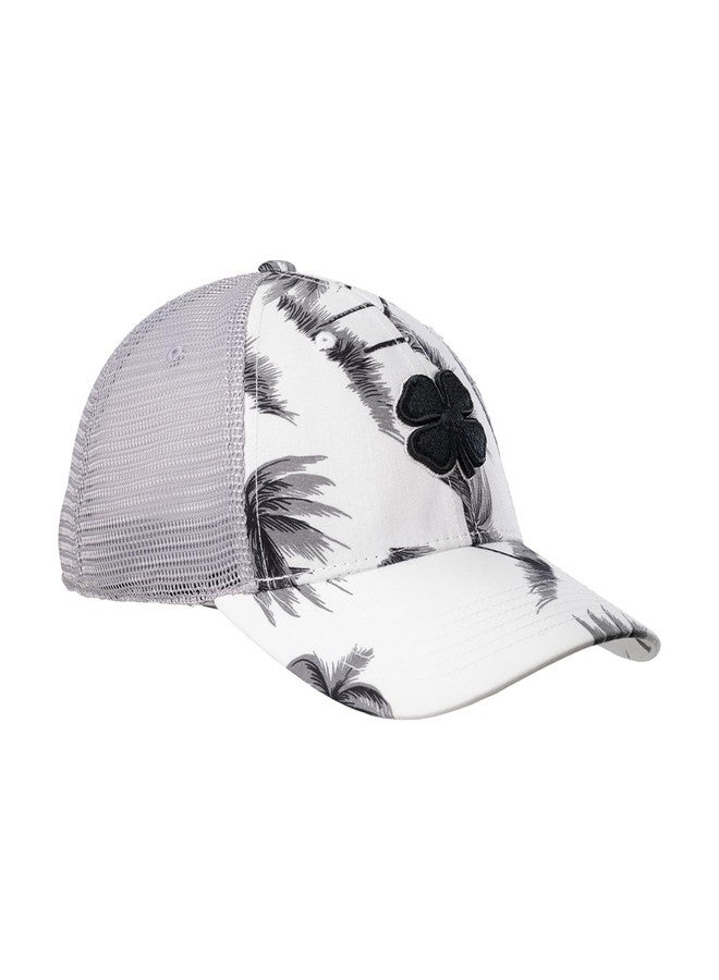 Black Clover Island Luck Hat - Trop 9 - Black/White/Grey Mesh - Adjustable - Image 5