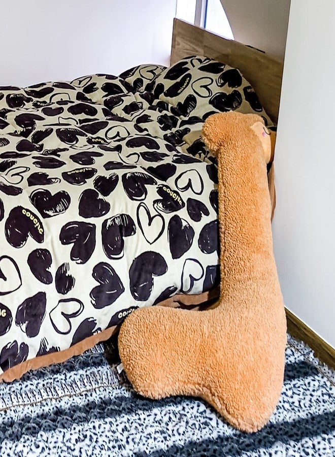 Sejiarep Alpaca Llama Plush Pillow - 51" Giant Alpaca Plush Long Body Pillow - Wife Girl Girlfriend Birthday Valentine's Children's Women's Day Gift, Brown - Image 3