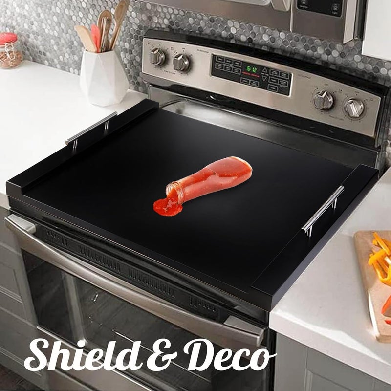 cenleoha 30"x22" Noodle Board Stove Cover for Electric Stoves & Gas Stoves, Bamboo Ranges Stovetop Cover for Extra Counter Space, Also Sink Cover & Serving Tray - Image 3
