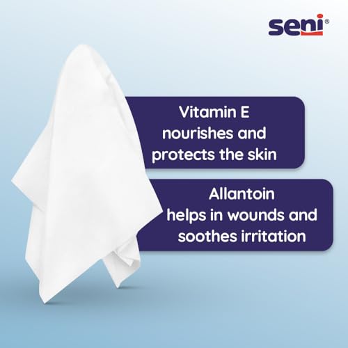 Seni Care Premium Wet Wipes for Adults | 80pcs | Derma tested | Vit E & Allantoin Nourishment | pH Balanced | Skin Friendly - Image 5