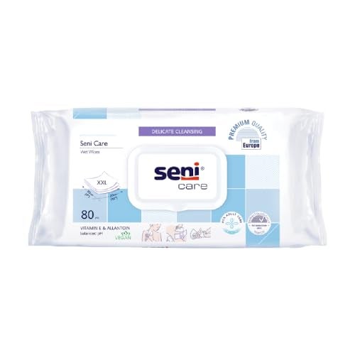 Seni Care Premium Wet Wipes for Adults | 80pcs | Derma tested | Vit E & Allantoin Nourishment | pH Balanced | Skin Friendly - Image 1