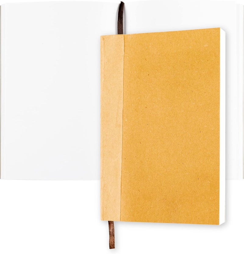 Moonster Blank Journal Notebook Paper - A5 Journal Refill - for Refillable Leather Journal - Premium Milled Inserts Blank Sketch Book, Unlined Notepad 8.25 x 5.8 Inch, with 320 Pages 70gsm & Bookmark - Image 1