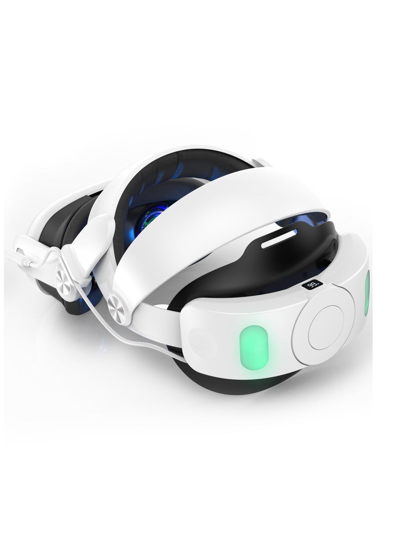 Head Strap with Battery for Oculus Quest 3, 6000mAh Battery Pack for Extended 8 Hrs of Playtime, Fast Charging VR Power, Adjustable Elite Strap Enhanced Support and Balance in VR - Image 1