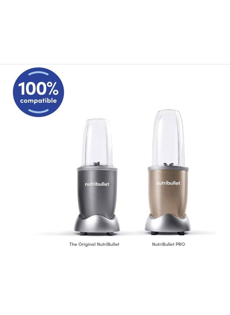 nutribullet NutriBullet 18 Ounce Short Cup with Standard Lip Ring, Clear/Gray (NBM-U0269)  - Image 3