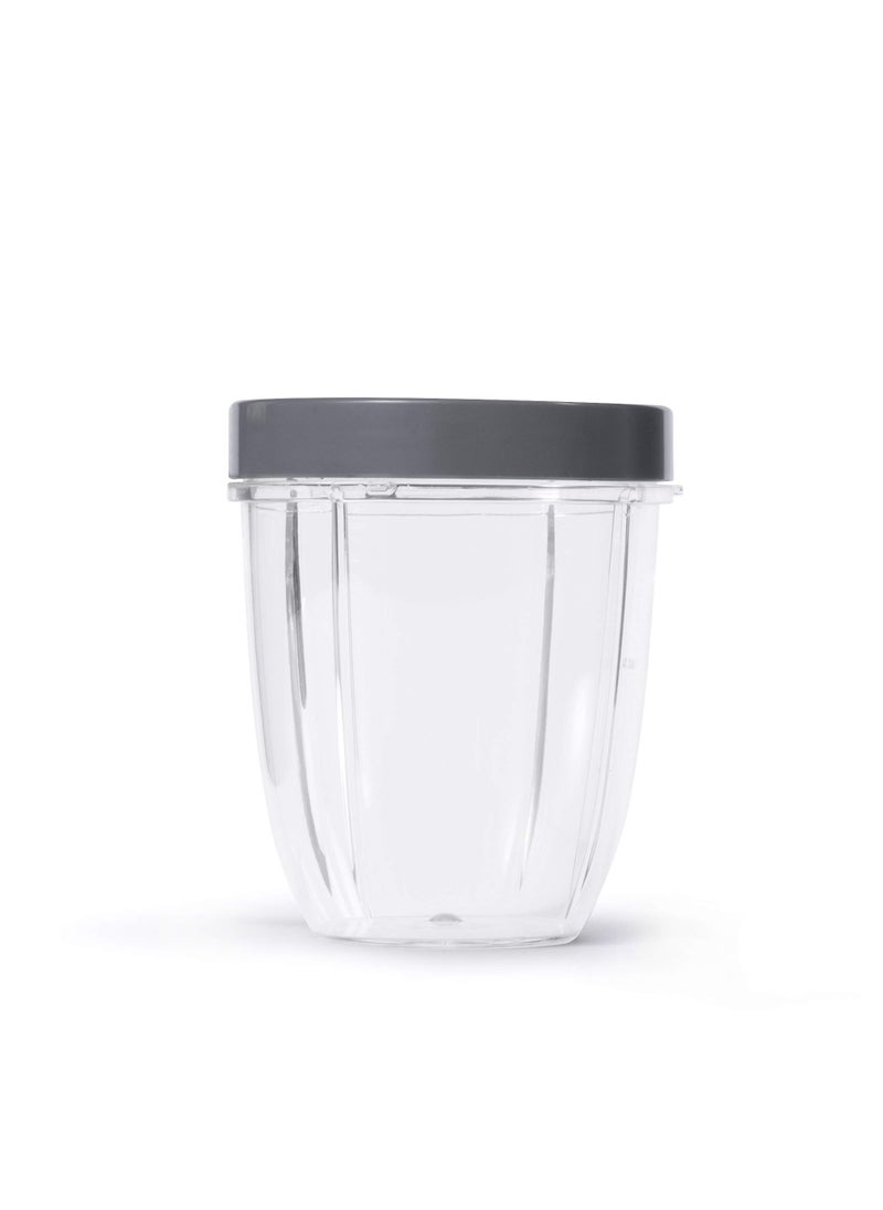 nutribullet NutriBullet 18 Ounce Short Cup with Standard Lip Ring, Clear/Gray (NBM-U0269)  - Image 1