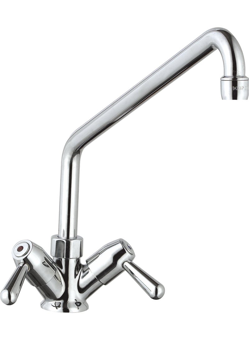 SOFIA REFRIGERATION Dual Handle Single Hole Deck Mounted Kitchen Sink Faucet - Image 1