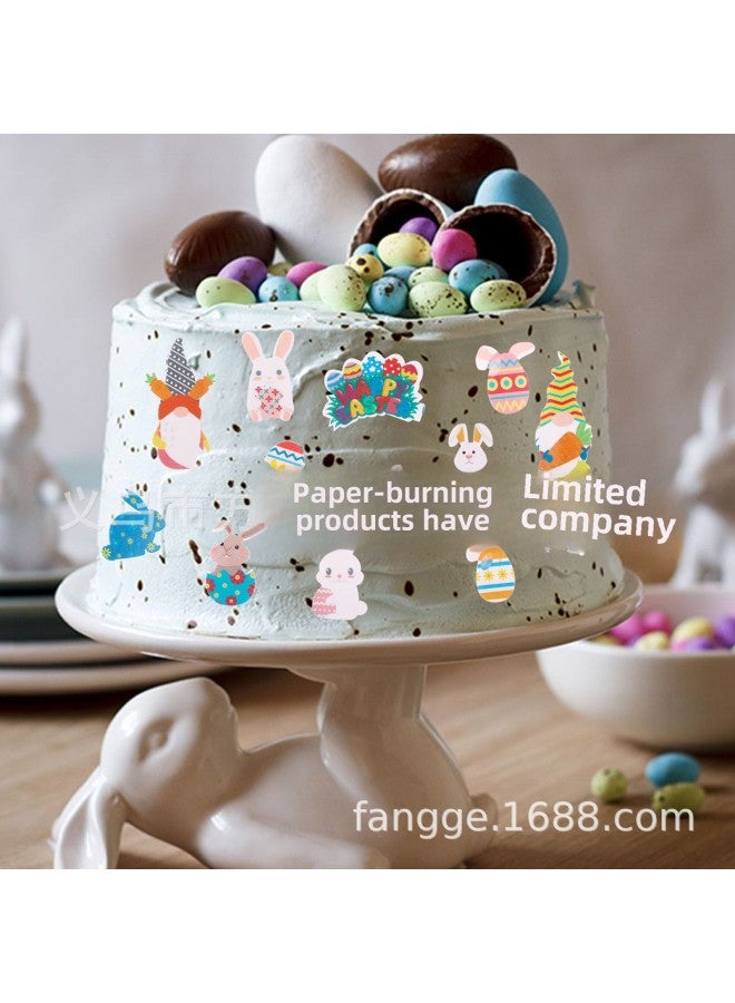 Valentine's Day Love Cupid Series Sticky Rice Paper Cake Decoration Easter Bunny Waper Print Cake Stickers-Specifications:Irish Festival 72 Tablets/box - Image 5