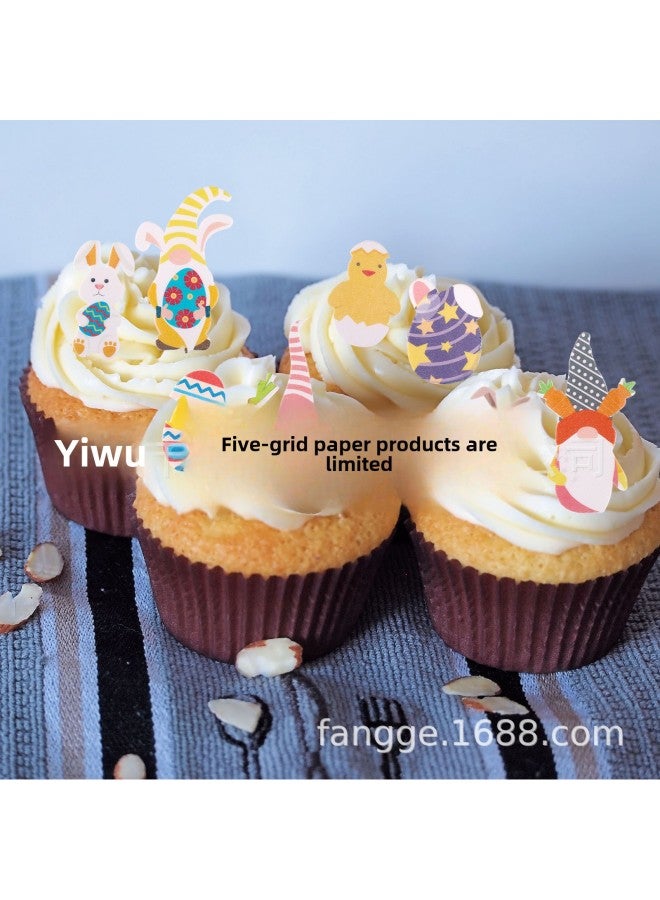 Valentine's Day Love Cupid Series Sticky Rice Paper Cake Decoration Easter Bunny Waper Print Cake Stickers-Specifications:Irish Festival 72 Tablets/box - Image 3
