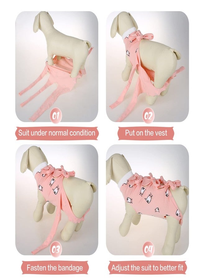 بوماي بوريتي بدلة نقاهة للقطط من بوميبوريتي - بدلة ما بعد الجراحة للقطط الصغيرة، أنثى، مقاس XS، وردي - Image 5