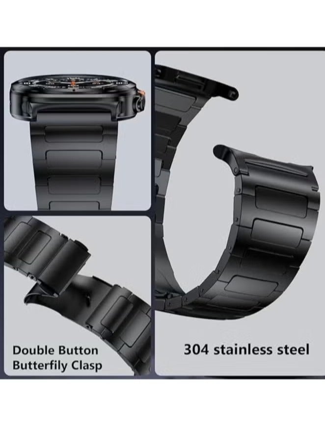 ELTRAZONE Premium Stainless Steel Band for Samsung Galaxy Watch Ultra 47mm (2024) – No-Gap Business Metal Replacement Strap, Adjustable and Durable Wristband for Galaxy Watch 7 Ultra 47mm, Sleek, Elegant, and Comfortable Design for Men – Black  - Image 3