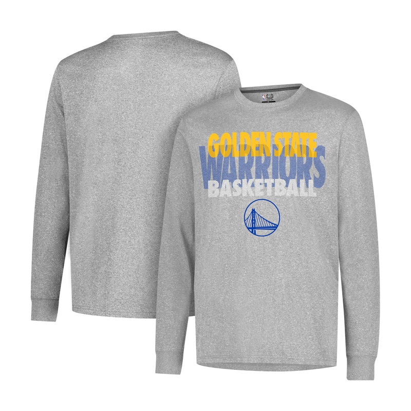 Ultra Game NBA Official Men’s Super Soft Supreme Long Sleeve T-Shirt - Unisex, Golden State Warriors, Heather Gray, Large - Image 4