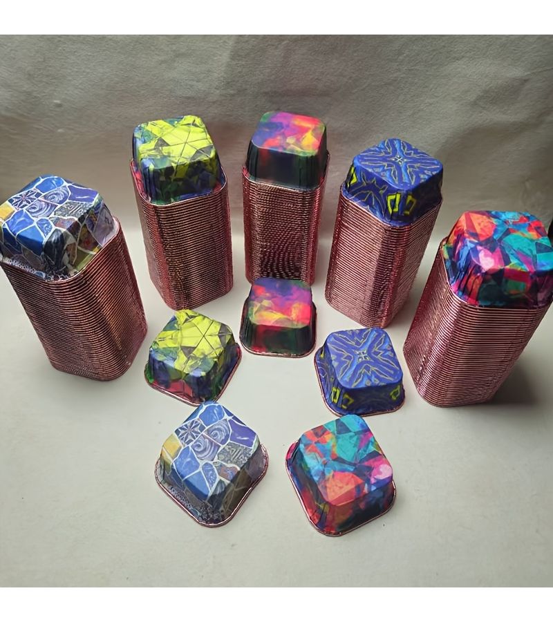 50 Multicolor Disposable Cupcake Cups Heat Resistant Baking Cupcake Liners for Party - Image 5