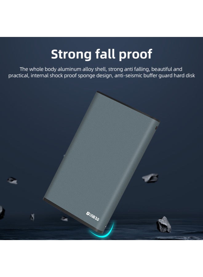 2.5 Inch Notebook Mobile Hard Disk Box USB3.0 SATA Serial External Aluminum Alloy Efficient Heat Dissipation-Color:Sand-blasted Silver - Image 5