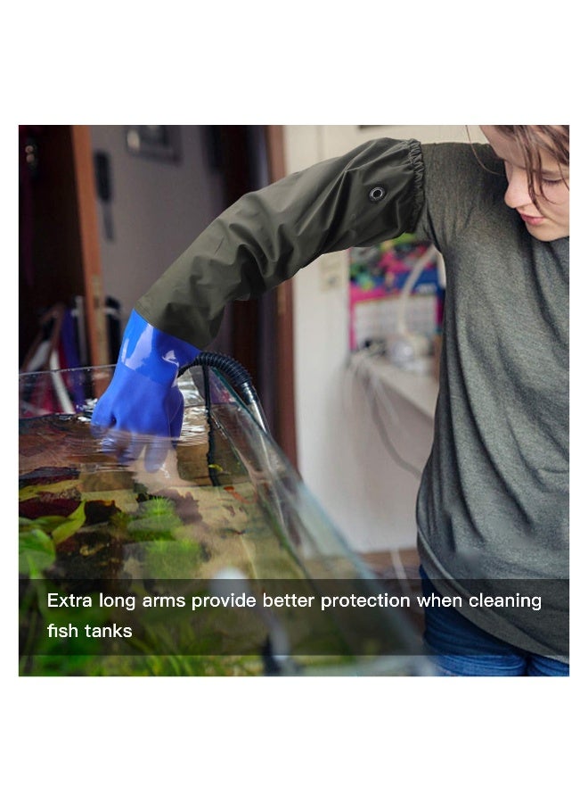 قفازات مطاطية طويلة جدًا 28 بوصة، قفازات مقاومة للمواد الكيميائية من PVC قابلة لإعادة الاستخدام، للتعامل مع المواد الكيميائية، البتروكيماويات وتكرير النفط، التصنيع الميكانيكي، التعدين، الزراعة، البستنة، البناء. - Image 2