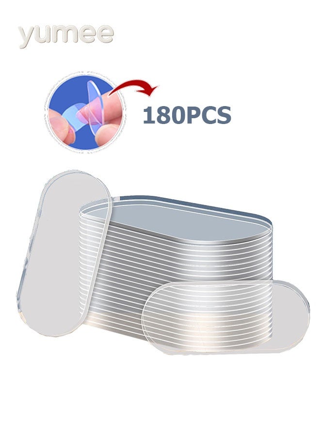 يمي 180 قطعة من وسادات نانو اللاصقة مزدوجة الجوانب، نقاط لاصقة قوية شفافة، شريط تثبيت قوي وقابل للإزالة للحائط، صورة، ملصق، خريطة، مكتب منزلي يمكنك صنعه بنفسك - Image 1