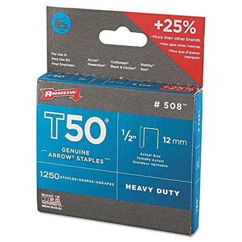Arrow Fastener دبابيس أرو 50824 T50 الثقيلة 1/2 بوصة (ARR50824) - Image 4