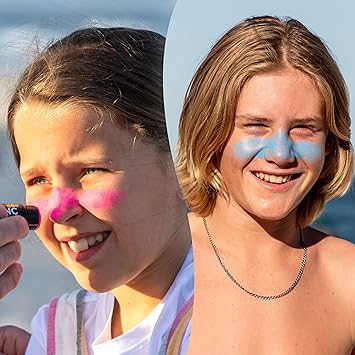 Sun Zapper Zinc Stick Pink Blue Green Yellow Face Sunblock Rainbow 4Pack SPF50 Coloured Zinc Sunscreen Sticks Made in Australia - Image 4