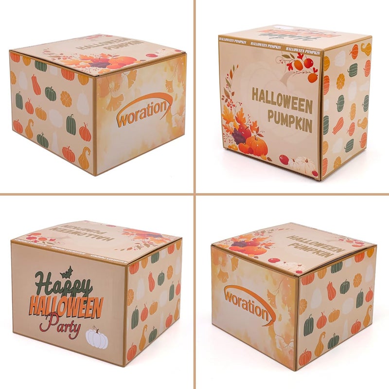 Woration 8.2 Inch Large White Fake Halloween Pumpkin Artificial Cushaw Faux Autumn Fall Pumpkin Decoration for Party Christmas Home Harvest Thanksgiving Foam Fruit Vegetable - Image 5