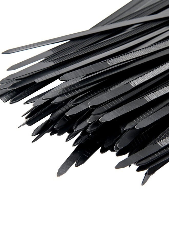 LAWAZIM 14 Inch Black Nylon Zip Ties - 100 Piece 5x350mm Multi-Purpose Self-Locking Cable Zip Ties, UV Resistant Flexible Wire Ties for Home, Office, Workshop, Cord Management, Indoor and Outdoor Use - Image 3