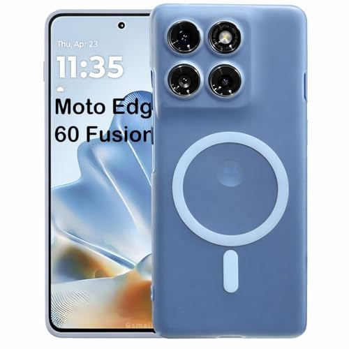 DIZORO® Matte Case for Motorola Edge 60 Pro Compatible with MagSafe, Camera Lens Full Protection, Shockproof Translucent Frosted TPU Soft Phone Cover, Anti-Fingerprint (Sierra) - Image 1