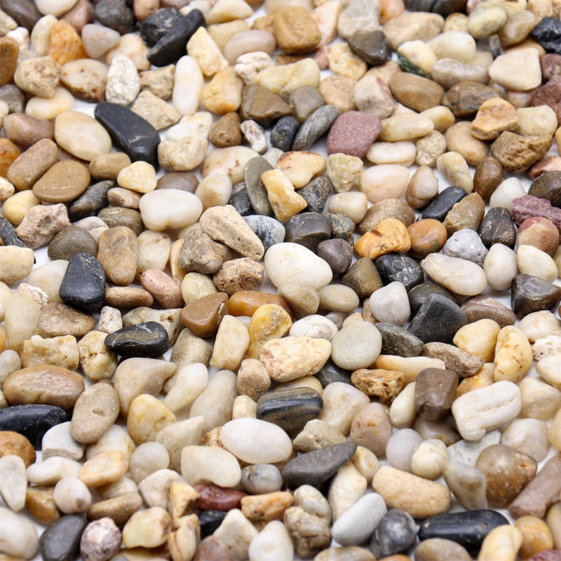 Premium Pebbles Rocks for Plants. Mixed Color Decorative Pebbles. 1/5 Inch 5 lbs. for Garden, Landscaping, Indoor, Vase fillers, Crafting, Succulents, pots, Plants (Mini (0.2 Inch), Mixed Color, 5) - Image 1