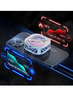 BLACK SHARK Independent Super Magnetic Design MagCooler 3Pro Cooling Up to 35°C,High Speed Fan,App Control Customize Cooling Settings and RGB LED Effects BR33- White  - Image 3