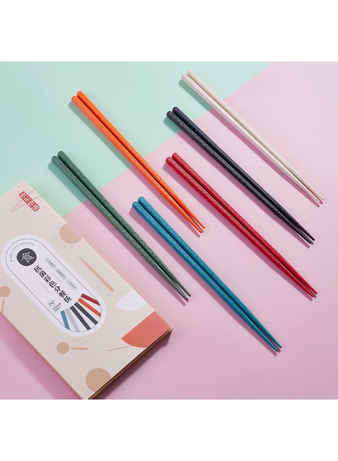 JD.com Jd Jingzao Alloy Chopsticks, Non-slip, Antibacterial, -style Pointed Chopsticks Set For Home Use, 6 Pairs - Image 3