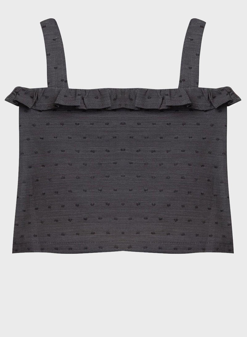 جولز & جولييت باريس بلوزة بياقة مربعة مكشكشة - Image 2