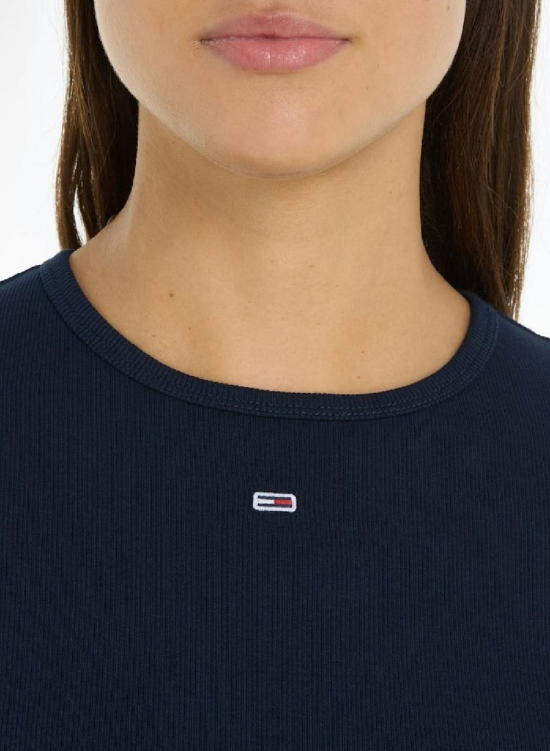 TOMMY JEANS Essential Slim Rib-Knit T-Shirt - Image 3