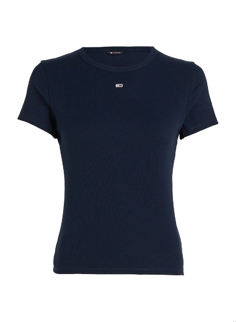 TOMMY JEANS Essential Slim Rib-Knit T-Shirt - Image 4
