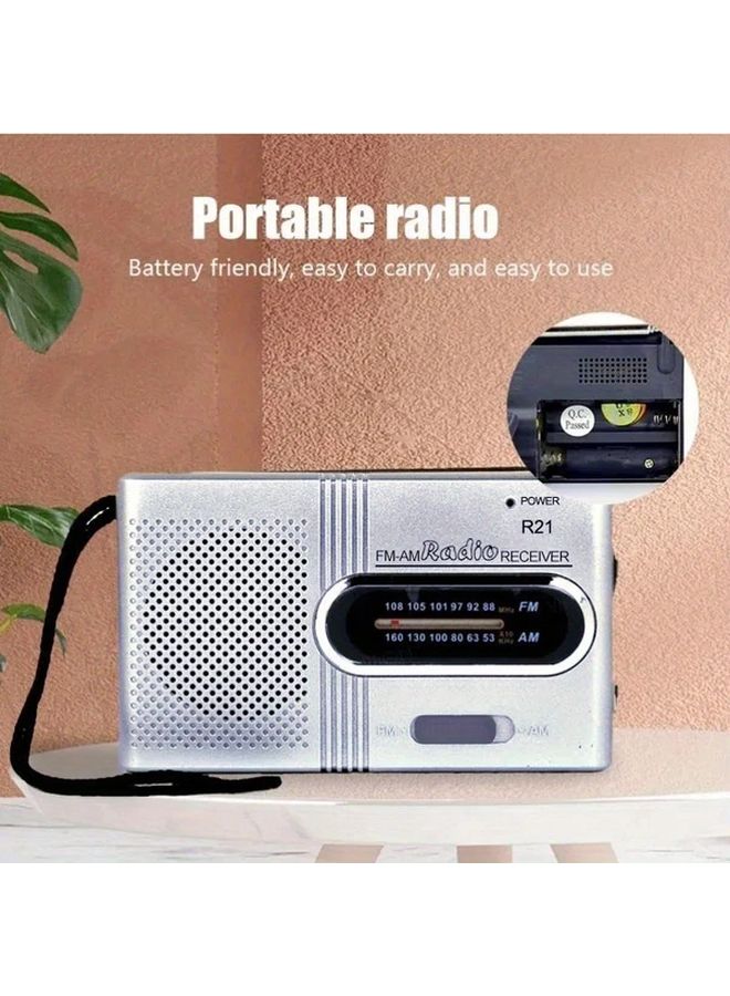 WEKEFON 1pc Mini Portable AM FM Radio VFD Display Analog Tuning Emergency Radio - Image 5