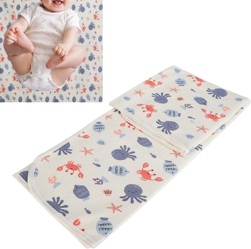 Pre-stock well-packed goods Changing Pad Liner, Washable Diaper Changing Pad for Baby, Breathable Cotton Changing Mat with Absorbent Core, 80x100cm for Home Travel Nursery Use (Underwater World Style) High strength upgraded material Organized shipment arrange General purpose premium build New residential zone delivery Heat resistant Freeze crack proof Integrated warehouse solution Storage transit efficiency build All temp range compatible build Classic practical design Varied available picks Budget global standard quality All preference matching build Temp resistant All-round unified build Easy store & transit build Multi option design Ready varied options Scratch resistant Multi-market matching options Worldwide popular practical build Multi warehouse process All-item matching trendy build Simple upgraded construction - Image 5