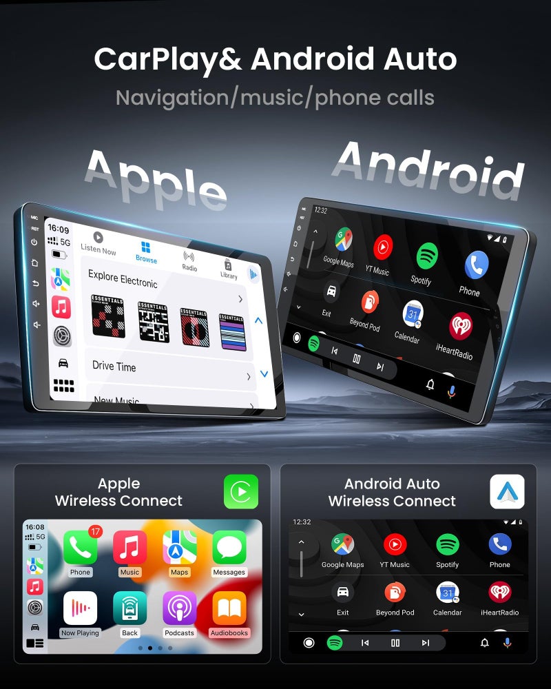 Fortdows 4Core + 64GB ROM Car Radio for Toyota Corolla 2014-2016: 5G WiFi Upgrade 10.2" 1280x800 HD Touchscreen Replacement with Backup Camera Wireless Carplay Android Auto Mirror Link GPS Bluetooth FM - Image 2