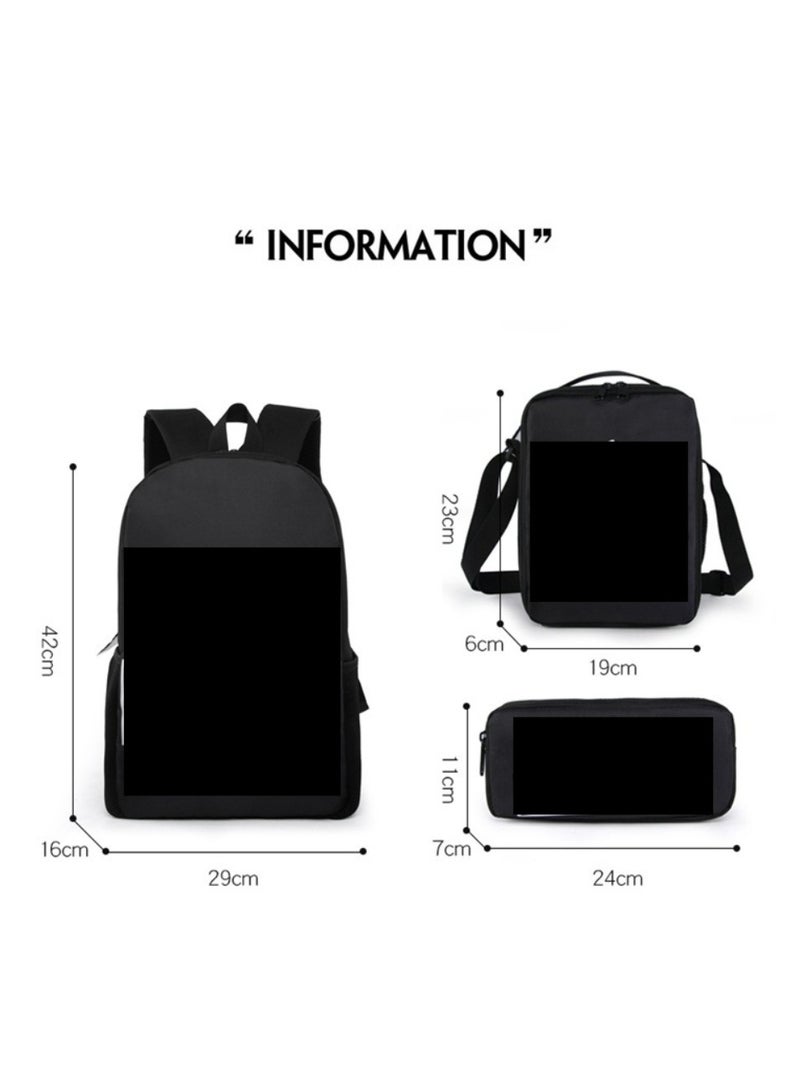 Spider Man backpack three piece set, student cartoon backpack, boys backpack, Superman Spider Man Batman - Image 2