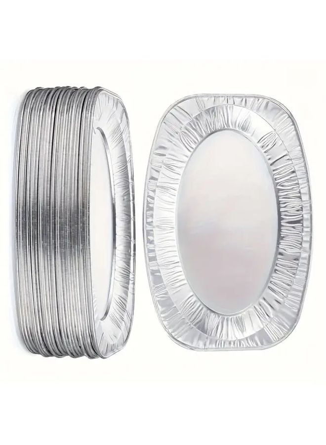 8 Disposable Aluminum Foil Trays Sturdy Food Safe Easy Clean For Buffets BBQs Catering - Image 2