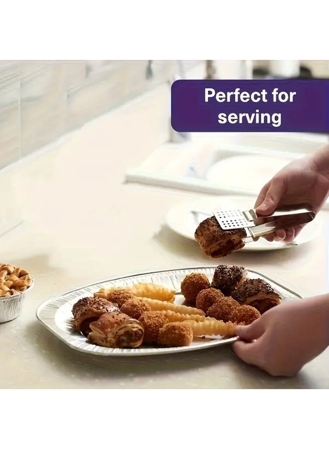 8 Disposable Aluminum Foil Trays Sturdy Food Safe Easy Clean For Buffets BBQs Catering - Image 4