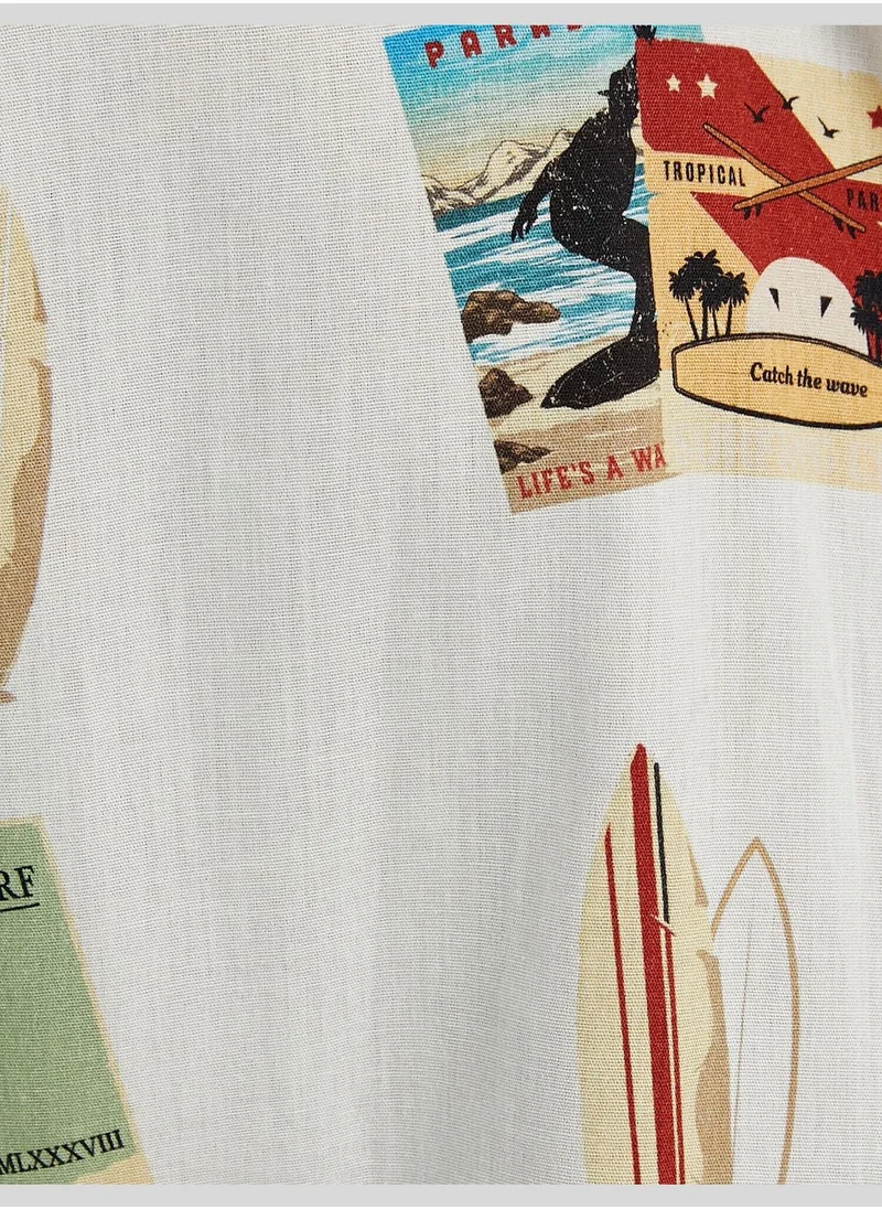 كوتن Surf Printed Short Sleeve Shirt