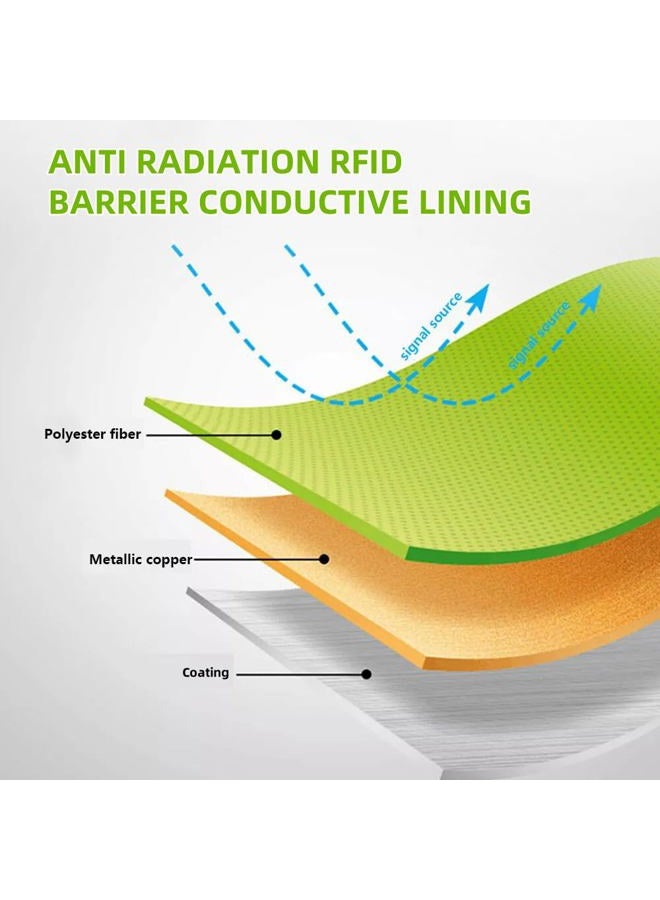 Amradield Pure Copper Faraday Fabric Cloth 39"x43" for WiFi Cell Bluetooth GPS Grounding Mobile Phone Copper Fabric Material Reduce Harmful Signals Protection Certified Healthy DIY Material - Image 5