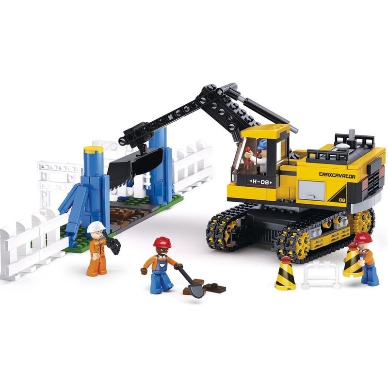 Sluban - Town Construction Excavator Bricks Set 614 Pieces - M38-B0551 - Image 3