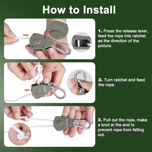 Vigorport Retractable Travel Clothesline, Portable Clothes Line Heavy Duty Rope Pully System with Carabiner for Outdoor Camping, Cruise Ships, Indoor Backyard, Balcony (White, 19Ft) - Image 4