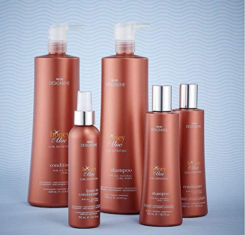 DESIGNLINE Honey & Aloe Shampoo, 10.1 oz - Regis Gently Cleanses and Helps Create Frizz-Free Better Defined Curls - Image 2