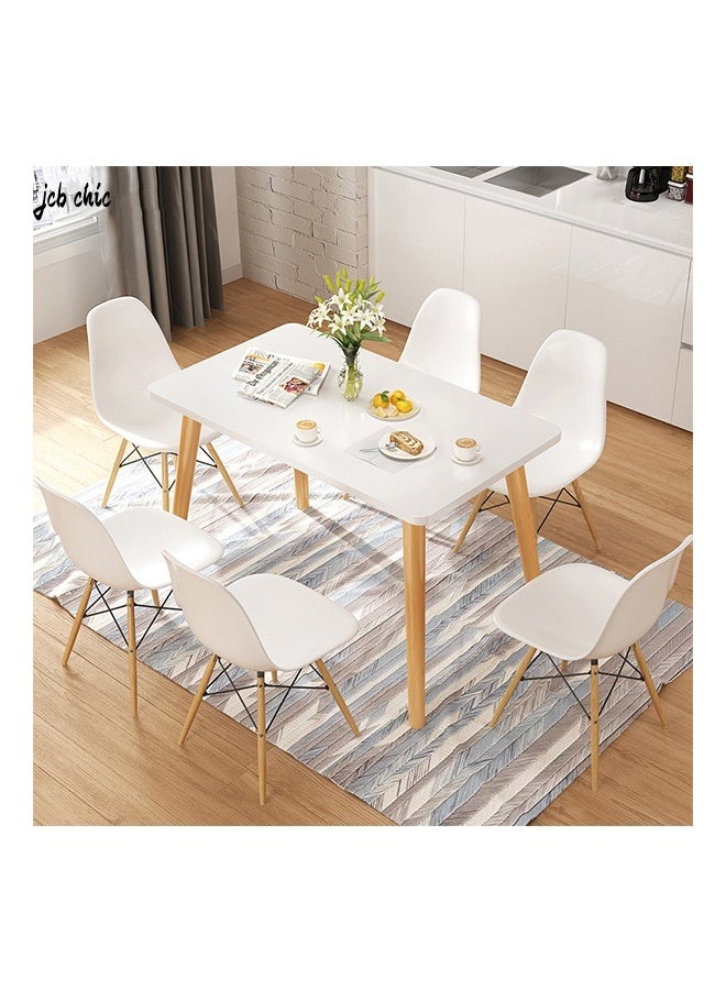 120×60×73CM Dining Table,4-Seater Kitchen Table Rectangle Side Table End Accent Table Couch Table,, Multi-functional Floor Table for Tatami, Bedroom & Balcony, Space Saving Furniture with Sturdy Wood Legs